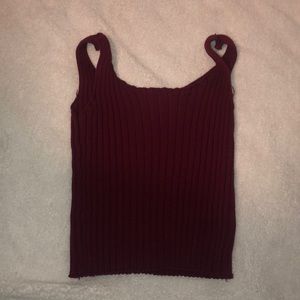 Maroon crop tank